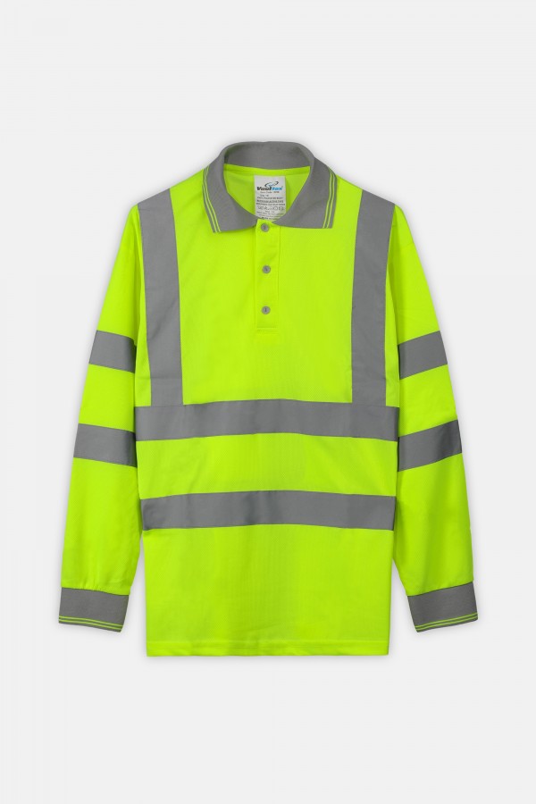 Safety High Visibility Reflective Full Sleeve Polo Tshirt